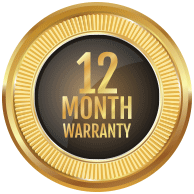 12 month warranty as standard